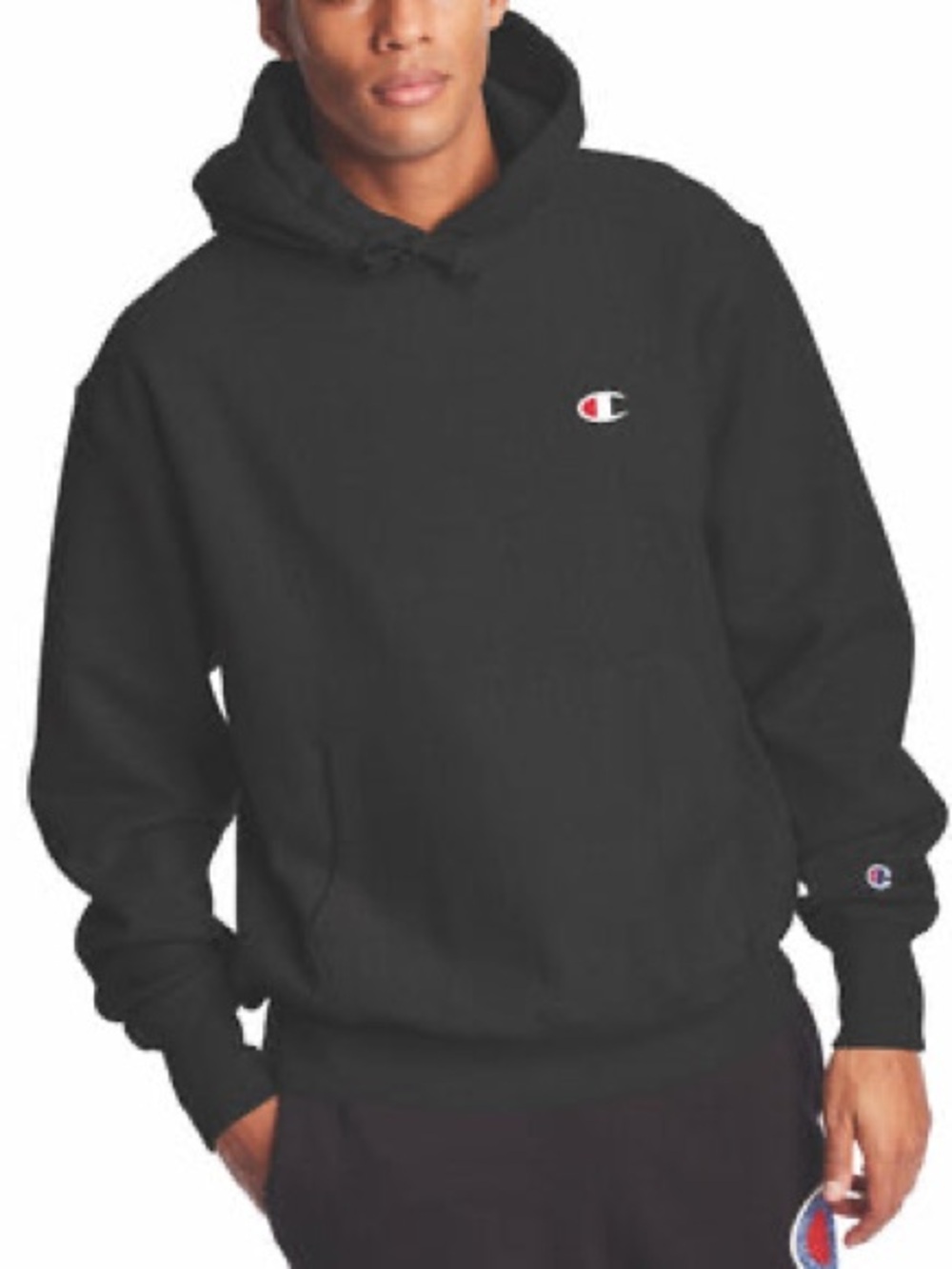 Champion Black Pullover Hoodie - Small